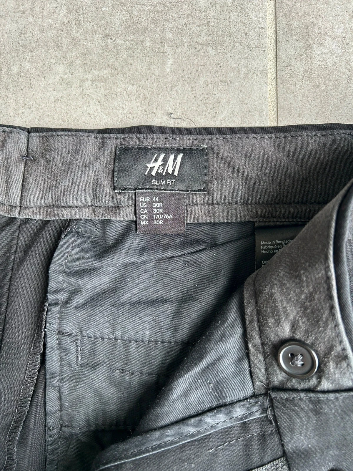 Calça chino masculina preta H&M tamanho S – photo 2
